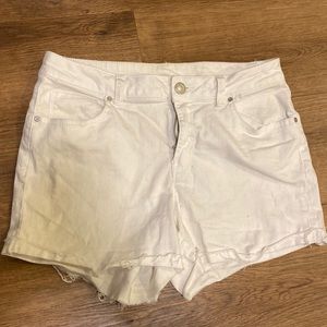White booty shorts